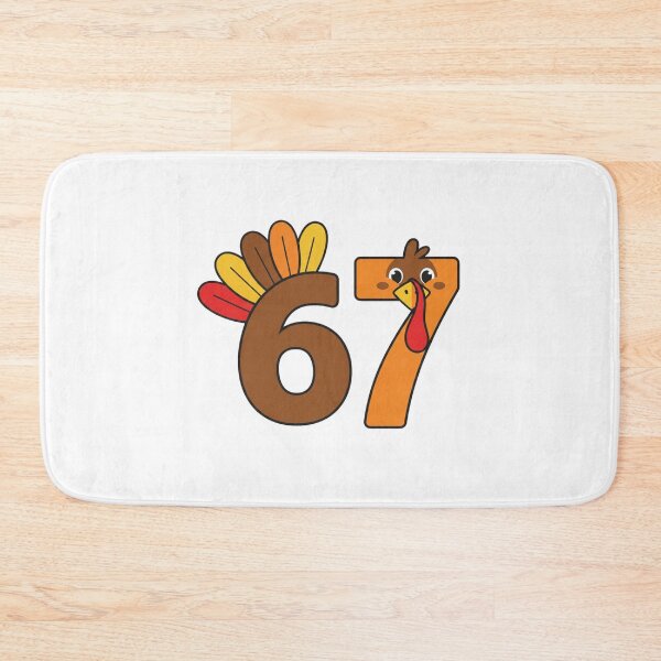 Item preview, Joyful Turkey Face 67  Happy Thanksgiving Art , Cute Retro Number Design designed and sold by Design_Your_Day.