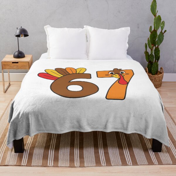 Item preview, Joyful Turkey Face 67  Happy Thanksgiving Art , Cute Retro Number Design designed and sold by Design_Your_Day.