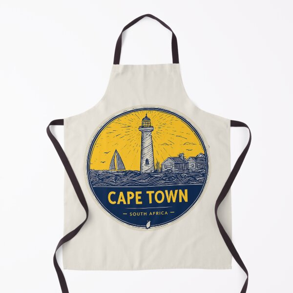 Item preview, Cape Town South Africa Vintage Lighthouse Badge with Golden Sunset and Coastal Design designed and sold by Blurbean.