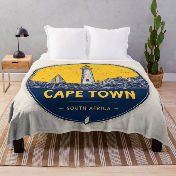 Item preview, Cape Town South Africa Vintage Lighthouse Badge with Golden Sunset and Coastal Design designed and sold by Blurbean.