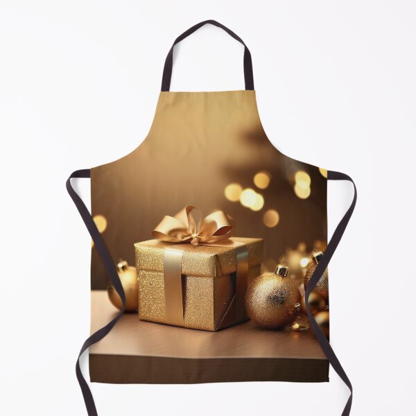 Item preview, A festive Christmas scene with golden ornaments and a warm, glowing background designed and sold by homydesign.