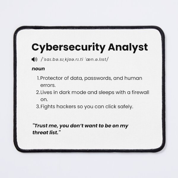Item preview, Cybersecurity Analyst Definition | Funny IT Security Gift for Ethical Hackers designed and sold by Yuli Club.