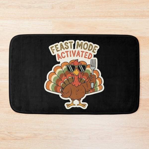 Item preview, Feast Mode Turkey Design | Retro Thanksgiving Graphic | Funny Vintage Art designed and sold by Design_Your_Day.