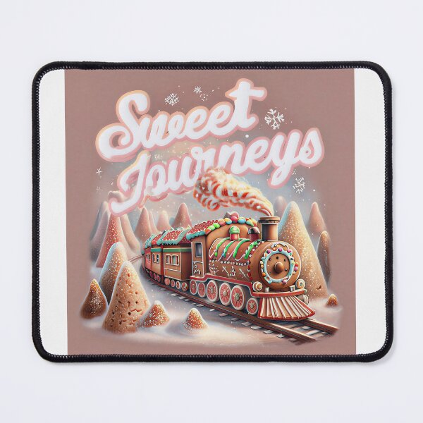 Item preview, Gingerbread Train Adventure – Cute Candyland Christmas Art designed and sold by SmartyWonders.