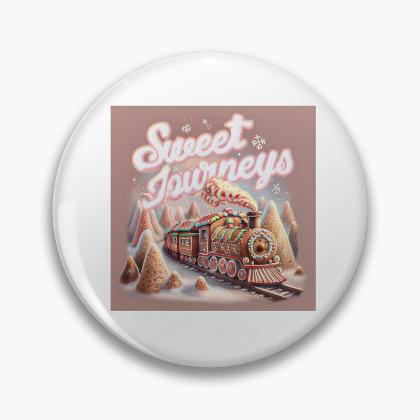 Item preview, Gingerbread Train Adventure – Cute Candyland Christmas Art designed and sold by SmartyWonders.