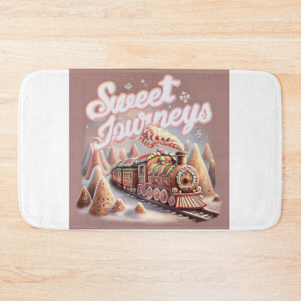 Item preview, Gingerbread Train Adventure – Cute Candyland Christmas Art designed and sold by SmartyWonders.