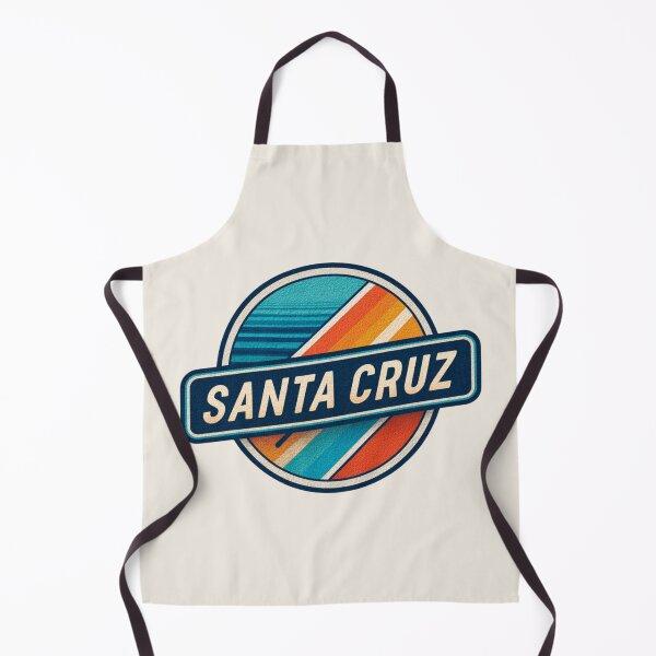 Item preview, Santa Cruz Retro Badge with Turquoise Orange Stripes and Vintage Surf Design designed and sold by Blurbean.