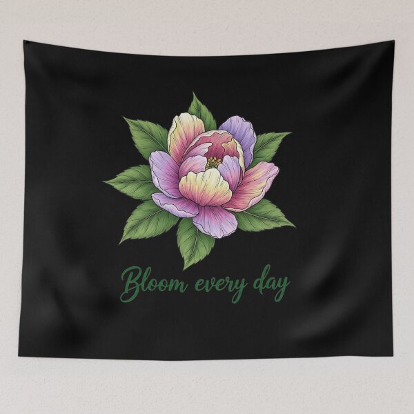Item preview,  "Bloom Every Day" , Watercolor Flower Art,  designed and sold by Design_Your_Day.