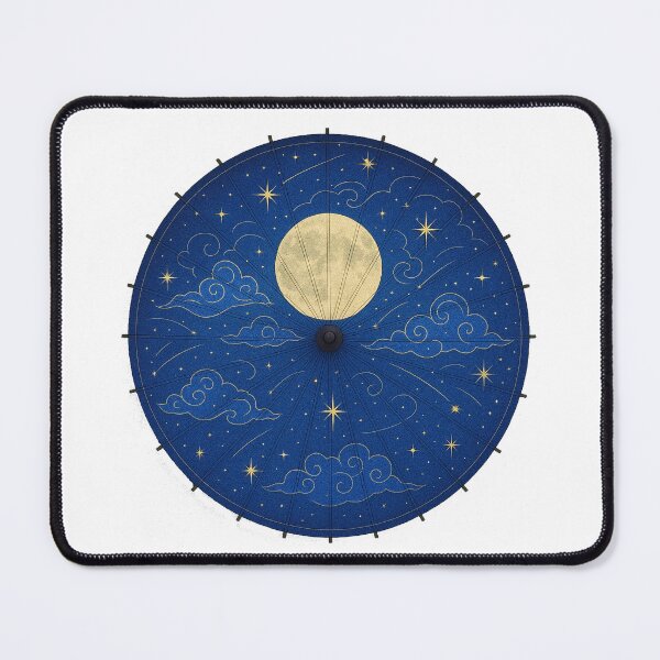 Item preview, Celestial Night Sky – Umbrella of the Moon and Stars - Antique designed and sold by WheelieGdArt.