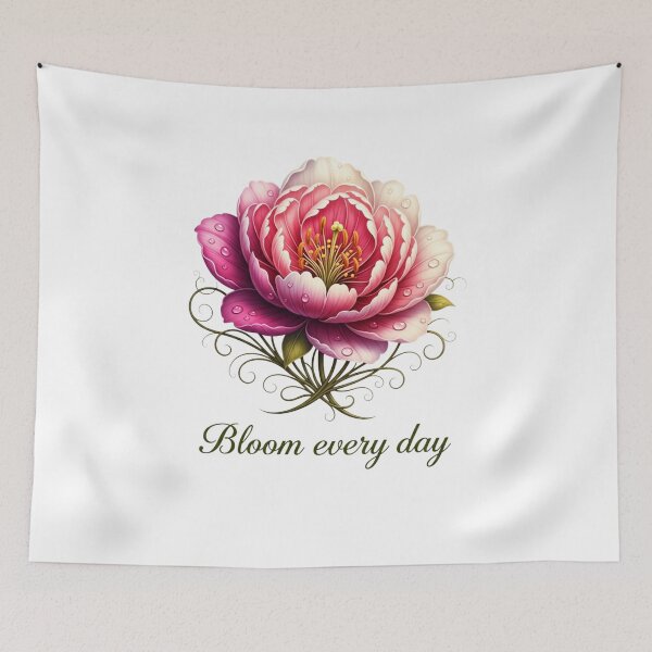 Item preview, "Bloom Every Day" , Watercolor Flower Art,  designed and sold by Design_Your_Day.