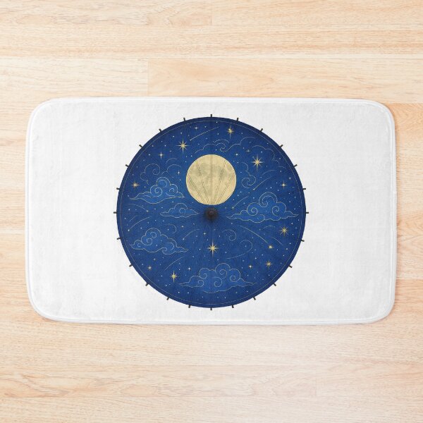 Item preview, Celestial Night Sky – Umbrella of the Moon and Stars - Antique designed and sold by WheelieGdArt.