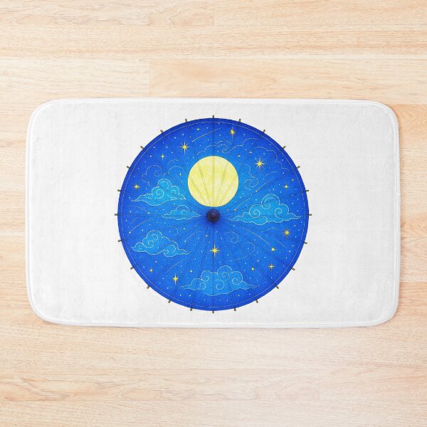 Item preview, Celestial Night Sky – Umbrella of the Moon and Stars - Modern designed and sold by WheelieGdArt.