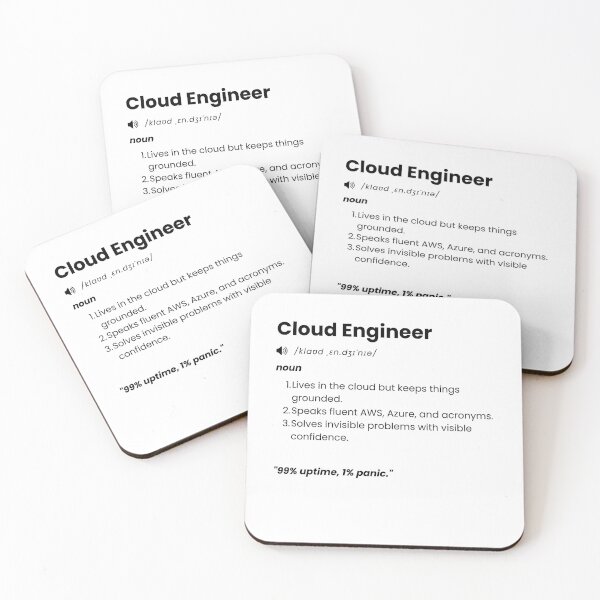 Item preview, Cloud Engineer Definition | Funny Tech Gift for AWS & Azure Professionals designed and sold by Yuli Club.