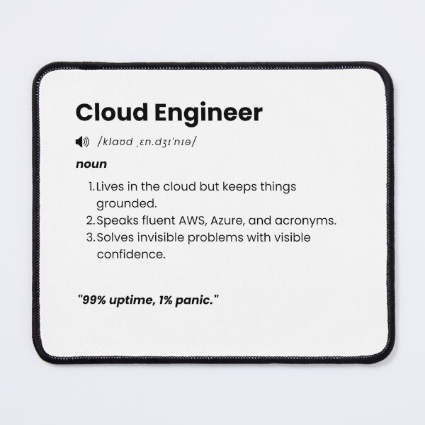 Item preview, Cloud Engineer Definition | Funny Tech Gift for AWS & Azure Professionals designed and sold by Yuli Club.