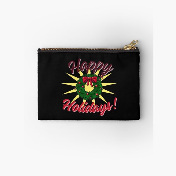 Item preview, Happy Holidays – Christmas Holly Circle Sticker designed and sold by ByaStudio.