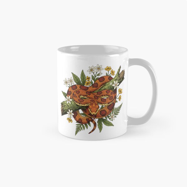Item preview, Corn Snake with Ferns and Wildflowers designed and sold by BirdsnStuff.