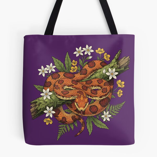 Item preview, Corn Snake with Ferns and Wildflowers designed and sold by BirdsnStuff.