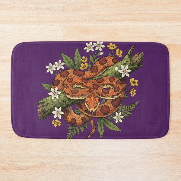 Item preview, Corn Snake with Ferns and Wildflowers designed and sold by BirdsnStuff.