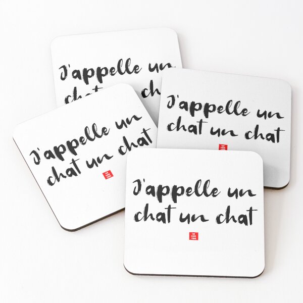 Item preview, J’appelle un chat un chat – I Call a Cat a Cat (French Idiom Typography) designed and sold by FrancophileFun.