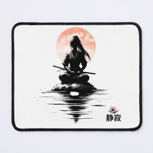 Item preview, Zen Samurai – Meditating Warrior Silhouette with Katana designed and sold by Ahmed-G-Designs.