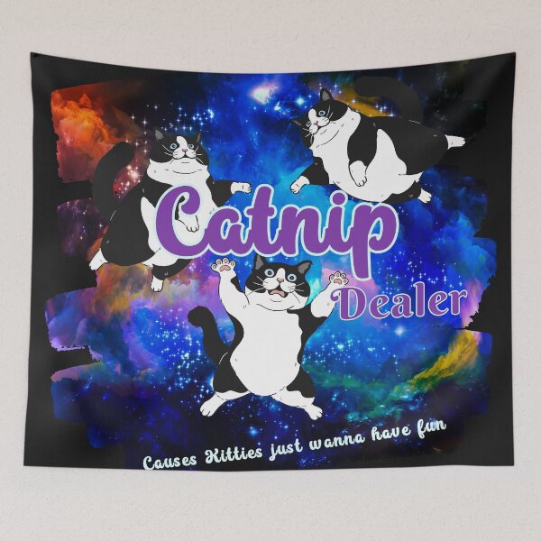 Item preview, Catnip Dealer Daddy/mom Cat – Funny Stoner Cat Illustration designed and sold by SpacedOutRITZ.