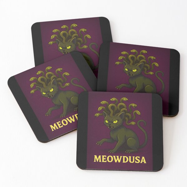 Item preview, Meowdusa – The Gorgon Cat of Myth and Mischief designed and sold by WheelieGdArt.