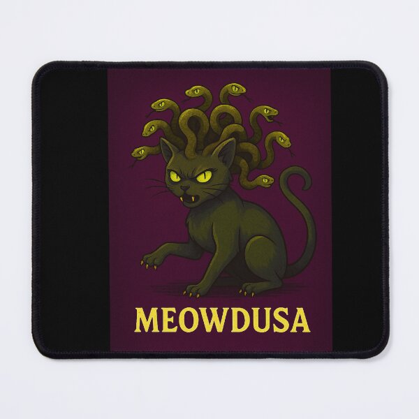 Item preview, Meowdusa – The Gorgon Cat of Myth and Mischief designed and sold by WheelieGdArt.
