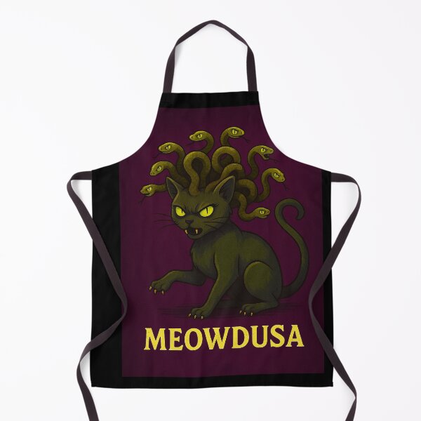 Item preview, Meowdusa – The Gorgon Cat of Myth and Mischief designed and sold by WheelieGdArt.