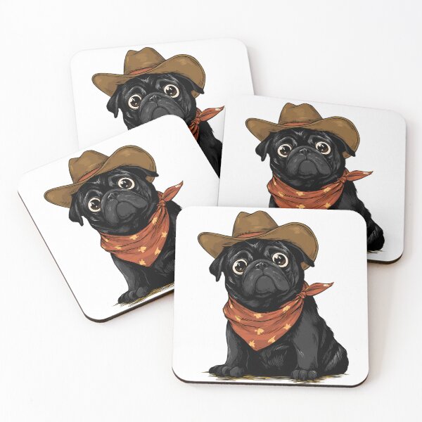 Item preview, Sad Cowboy Pug Dog Funny Western Outfit Pug Cowboy Meme III designed and sold by WolfmanProphecy.
