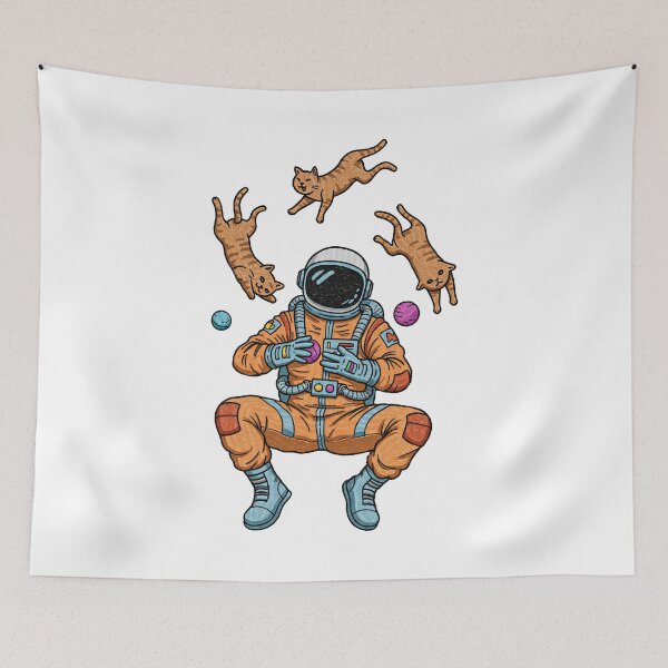 Item preview, Astronaut Meditating Floating in Peaceful Space cats designed and sold by TeeARTHY.