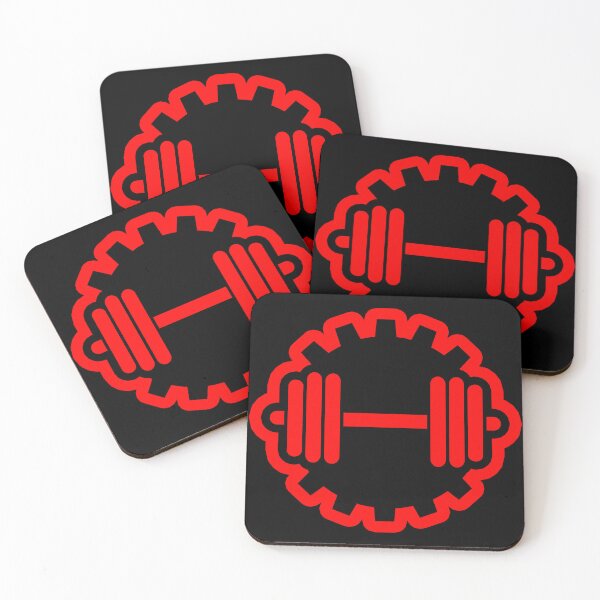 Item preview, Strength & Precision Fitness Design - Red Dumbbell Inside a Steel Gear designed and sold by WelSol.