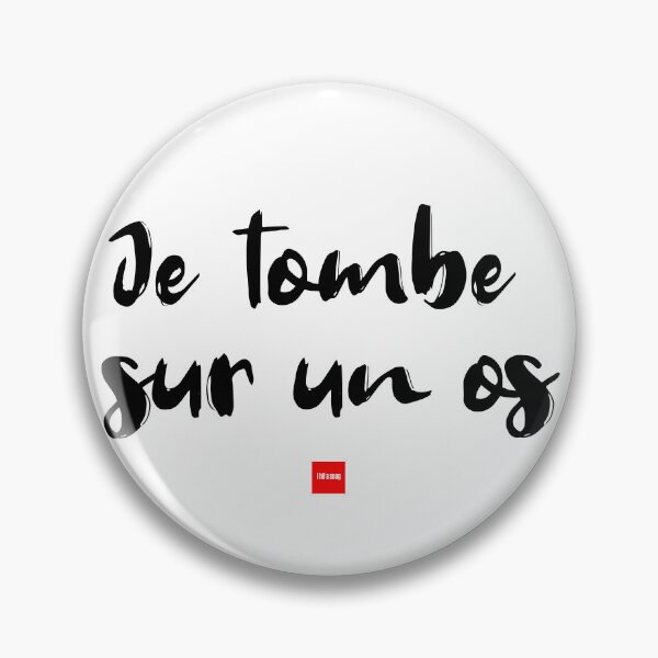 Item preview, Je tombe sur un os – I Hit a Snag (French Idiom Typography) designed and sold by FrancophileFun.