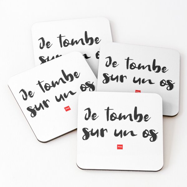 Item preview, Je tombe sur un os – I Hit a Snag (French Idiom Typography) designed and sold by FrancophileFun.