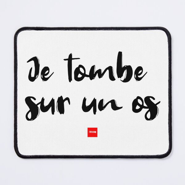 Item preview, Je tombe sur un os – I Hit a Snag (French Idiom Typography) designed and sold by FrancophileFun.