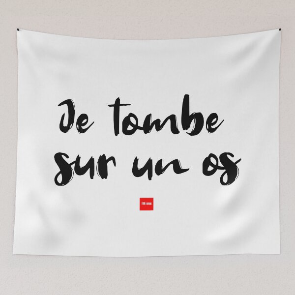 Item preview, Je tombe sur un os – I Hit a Snag (French Idiom Typography) designed and sold by FrancophileFun.