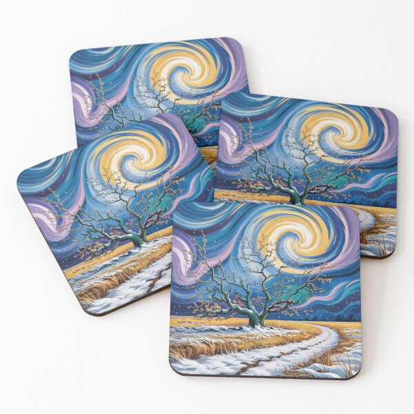 Item preview, First frost,style Van Gogh,oil paint. designed and sold by elegantpaterns.