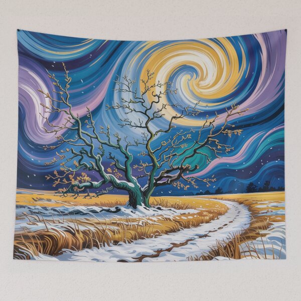Item preview, First frost,style Van Gogh,oil paint. designed and sold by elegantpaterns.