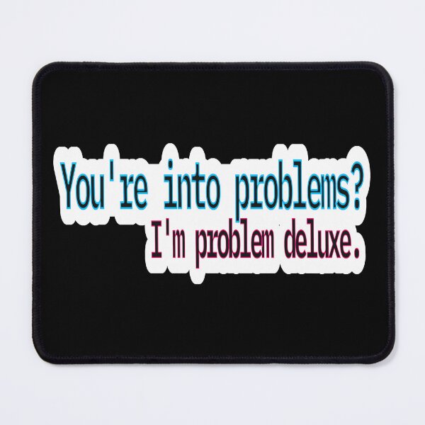 Item preview, Bold Flirty Humor – Problem Deluxe Quote – Gift for Singles – Retro Comic • Neon Outline designed and sold by JacobKAurumhead.