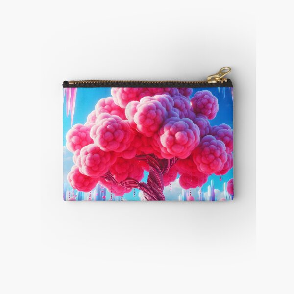 Item preview, Pink Cotton Candy Tree Blue Crystals – Fantasyland Dreamscape designed and sold by EmeraldeaArt.