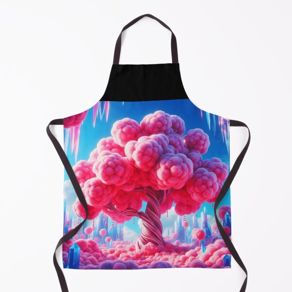 Item preview, Pink Cotton Candy Tree Blue Crystals – Fantasyland Dreamscape designed and sold by EmeraldeaArt.