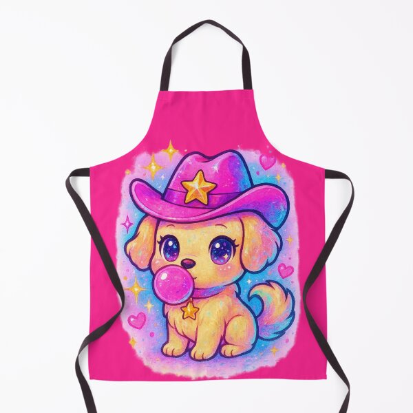 Item preview, Bubble Gum Golden Retriever – Cute Dog Cowboy Art designed and sold by SpacedOutRITZ.