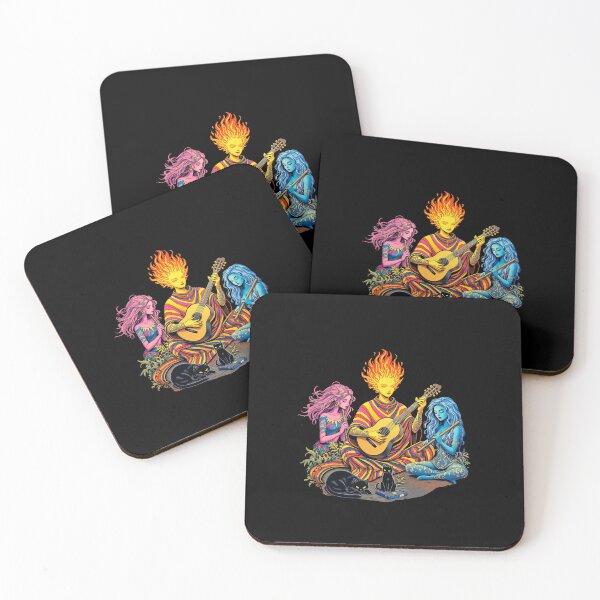 Item preview, Mystical Fire Head Musicians Playing Acoustic Music designed and sold by TeeARTHY.