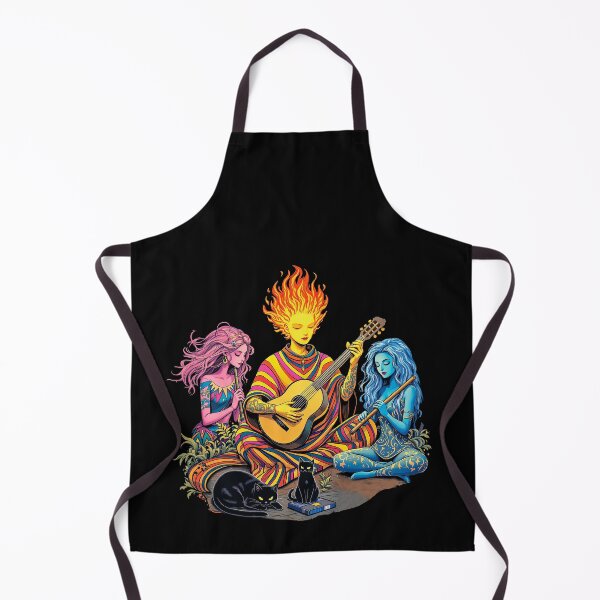 Item preview, Mystical Fire Head Musicians Playing Acoustic Music designed and sold by TeeARTHY.