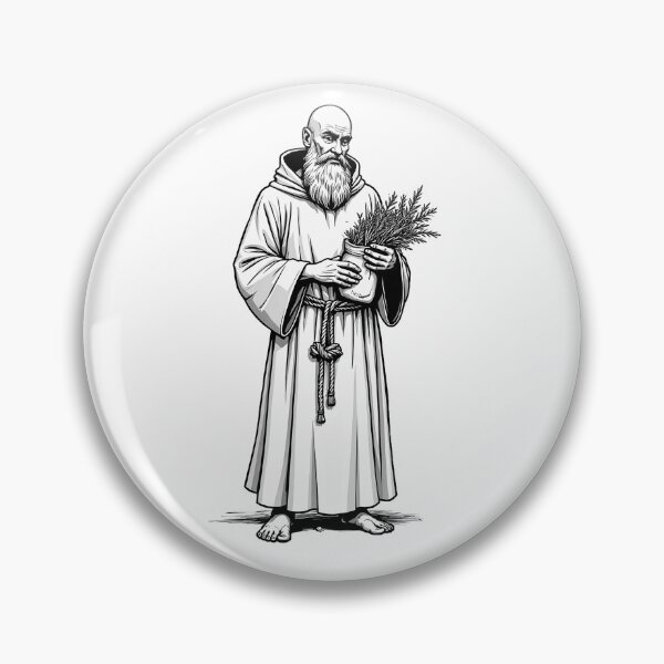 Item preview, Monk Herbalist with Hooded Habit - Medieval Apothecary designed and sold by JanChryzostom.