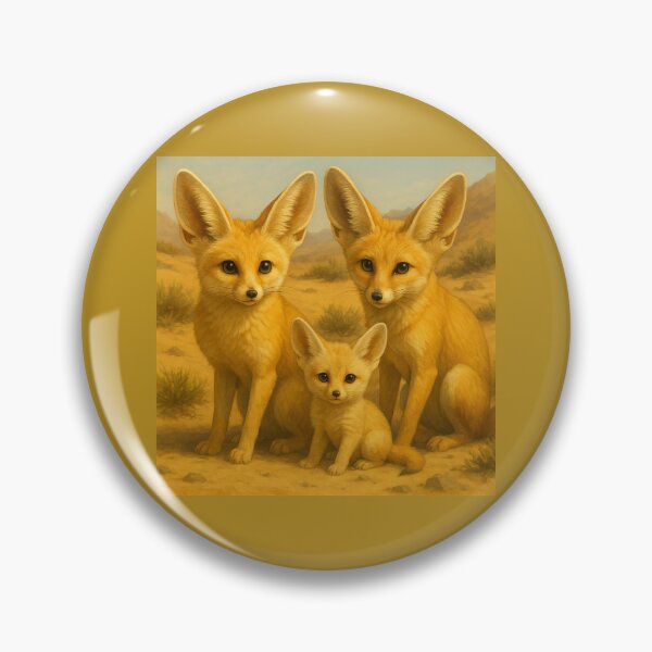Item preview, Fennec Fox Family – Soft Realistic Desert Wildlife Portrait designed and sold by GeoWild Designs.