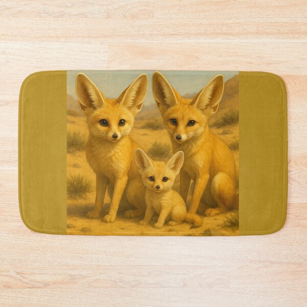 Item preview, Fennec Fox Family – Soft Realistic Desert Wildlife Portrait designed and sold by GeoWild Designs.
