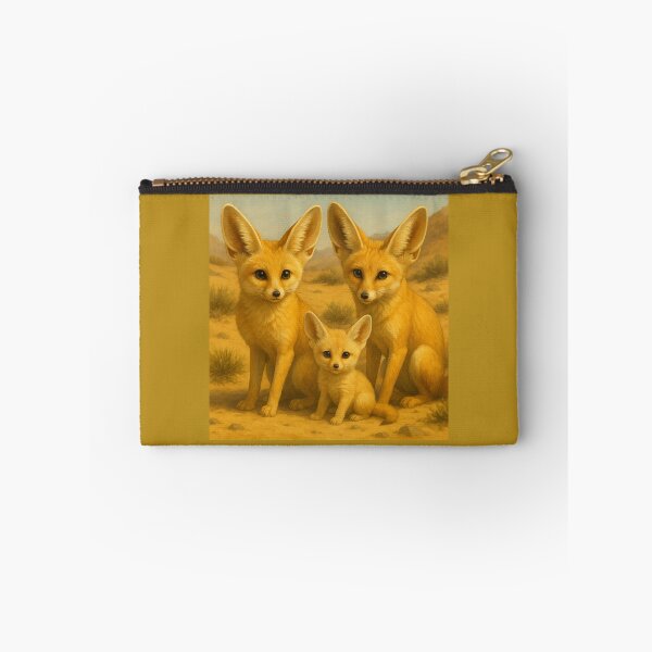 Item preview, Fennec Fox Family – Soft Realistic Desert Wildlife Portrait designed and sold by GeoWild Designs.