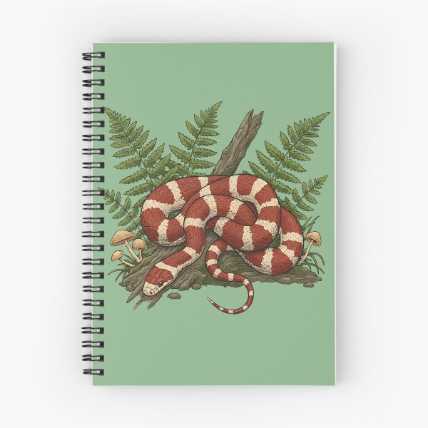 Item preview, Eastern Milk Snake with Forest Ferns designed and sold by BirdsnStuff.