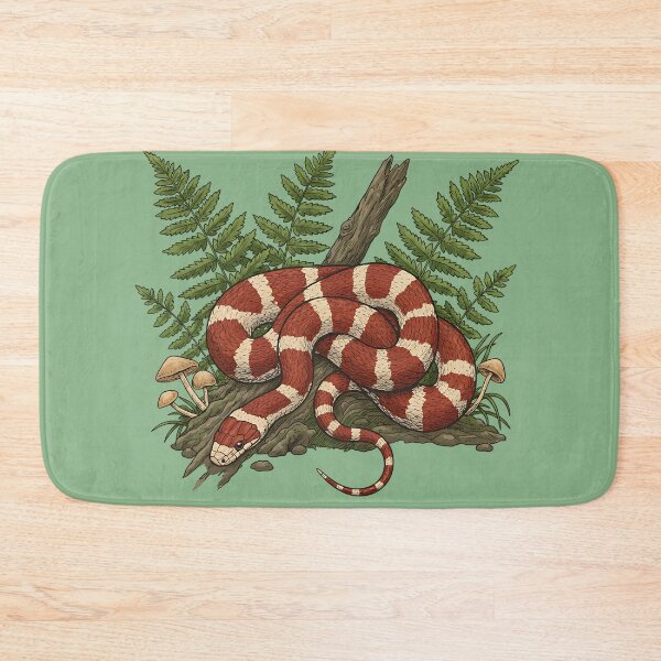 Item preview, Eastern Milk Snake with Forest Ferns designed and sold by BirdsnStuff.