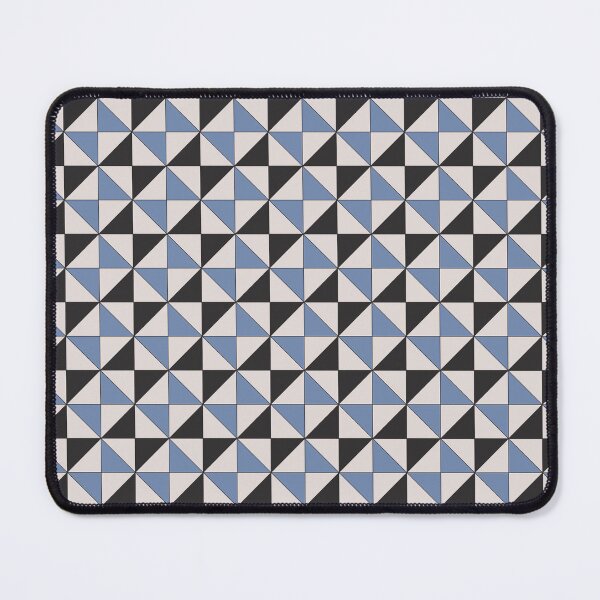 Item preview, Blue, Black & Cream Geometric Pinwheel Pattern – Vintage Tile Style designed and sold by David Speed Design.